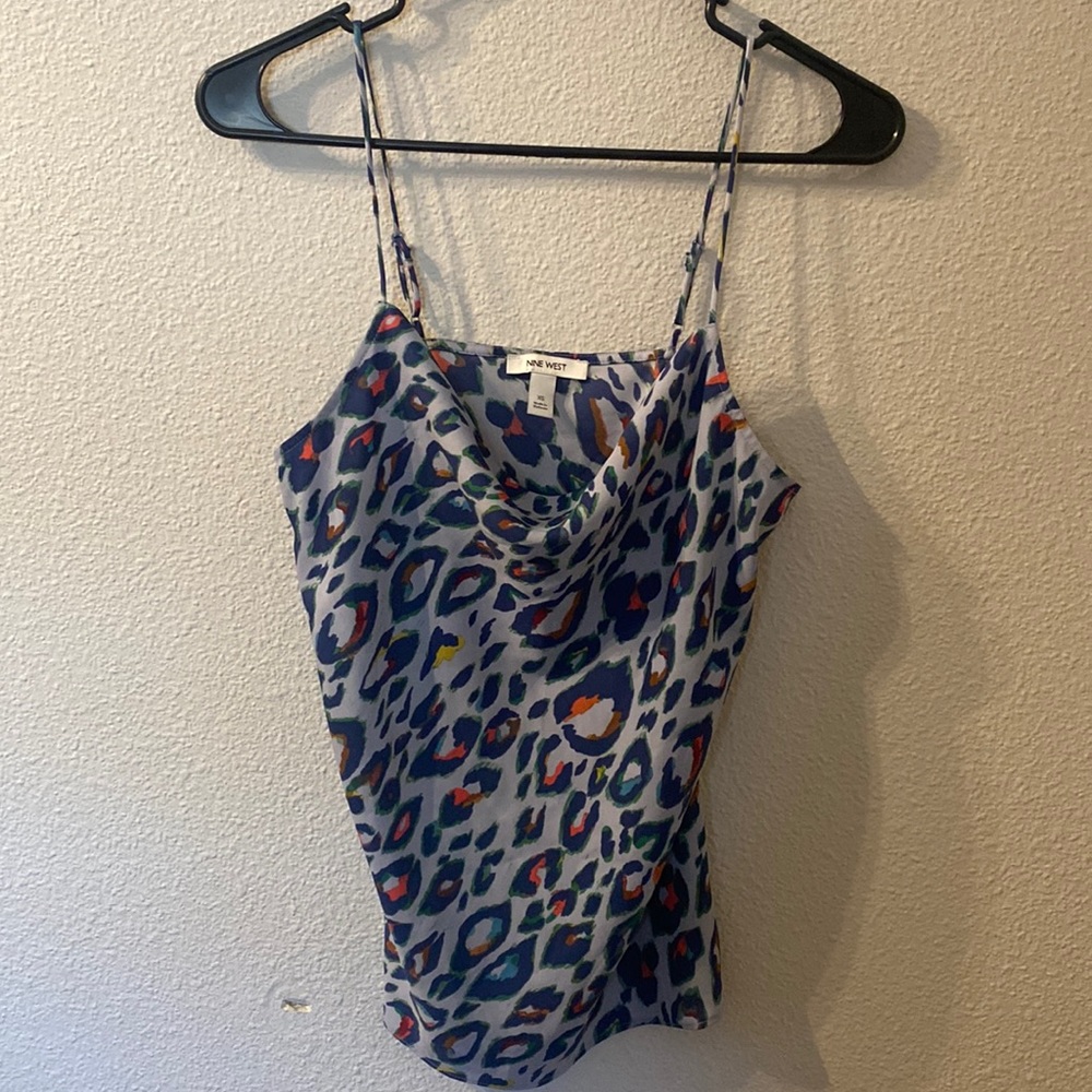 Nine West animal print tank top size XS